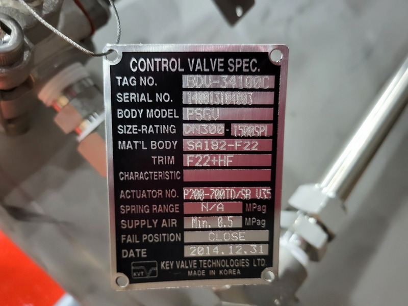 12" HP Valves/Key Valve Technologies #P200-700TD/SB V35, Parallel Slide Gate Valve w/Actuator, 24 V, 2014 - Image 4