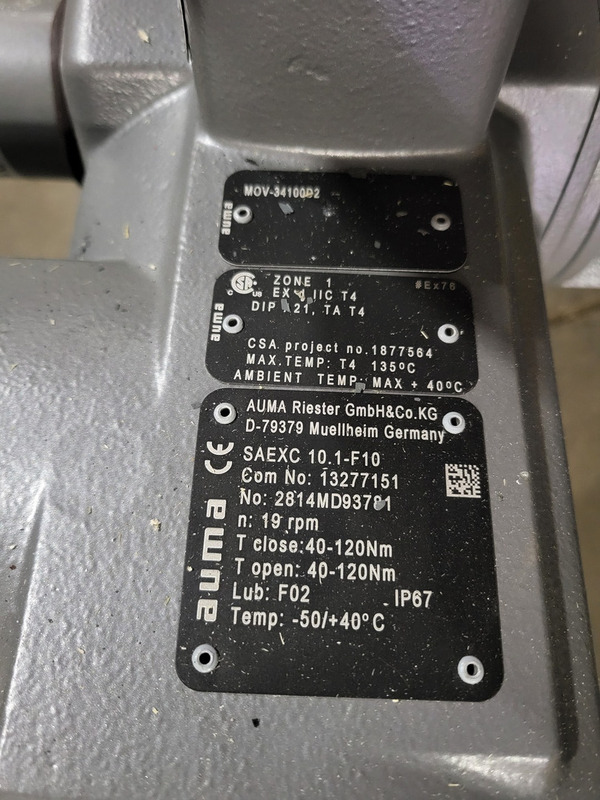 2" HP Valves/Key Valve Technologies #MOV-34100D2, Globe Valve w/Actuator, 179 bar, 19 RPM, 575 VAC, 2014 - Image 2