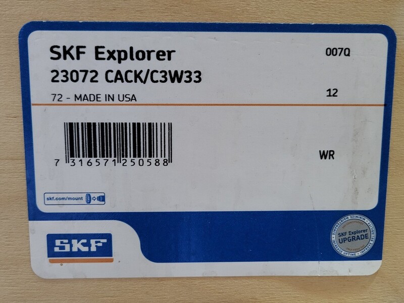 SKF #23072-CACK/C3W33, Spherical Roller Bearing w/Tapered Bore, 360 mm Bore, 540 mm Outside dia., 134 mm - Image 2