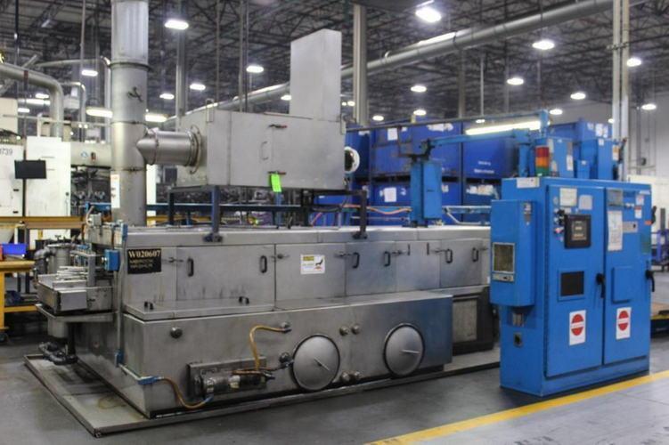 Midbrook #G5024W1R1B0, 3-stage parts washer, 24" W x 12" H, elect heated wash/rinse, 4' Regen blow-off, 2001 - Image 1