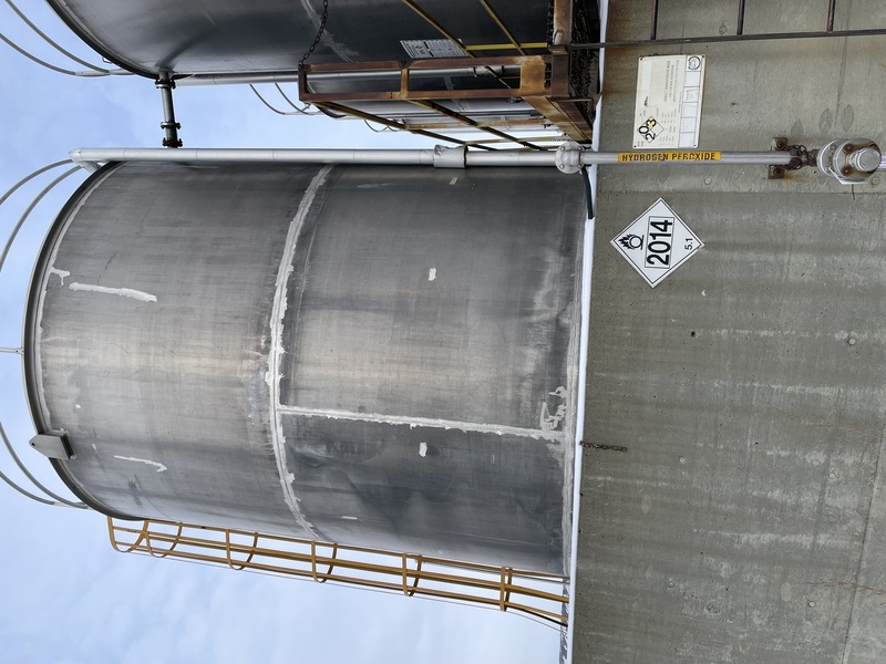 29036 gallon Peacock Inc, Aluminum Storage Tank For Hydrogen Peroxide, 15' diameter x 27' H, 132000 Liters - Image 7