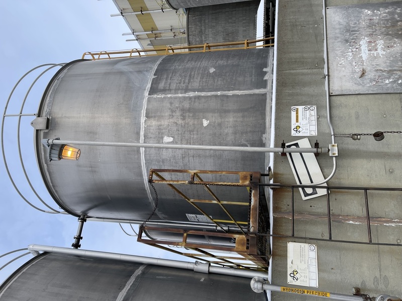 29036 gallon Peacock Inc, Aluminum Storage Tank For Hydrogen Peroxide, 15' diameter x 27' H, 132000 Liters - Image 8