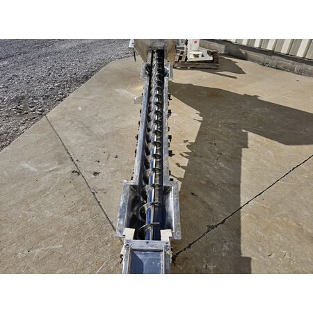 6" diameter x 10.11' long, Stainless Steel screw conveyor auger feeder, sanitary food grade - Image 3