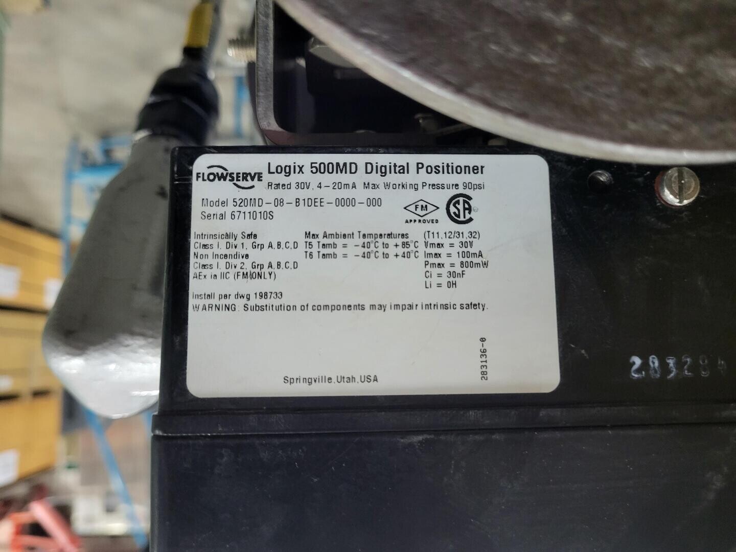1/2" Albrecht-Automatik #ASV-R/O, Pneumatic Control Valve, 7 bar @ 10 deg. C, 90 psi Digital Positioner, 30 V - Image 3