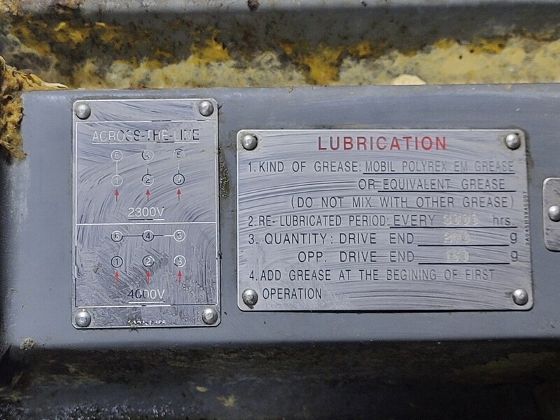 Goulds #3175L, Paper Stock/ Prcoess Pump, 250 HP, 890 RPM, 2300/4000 V, S/N V8D041 - Image 10