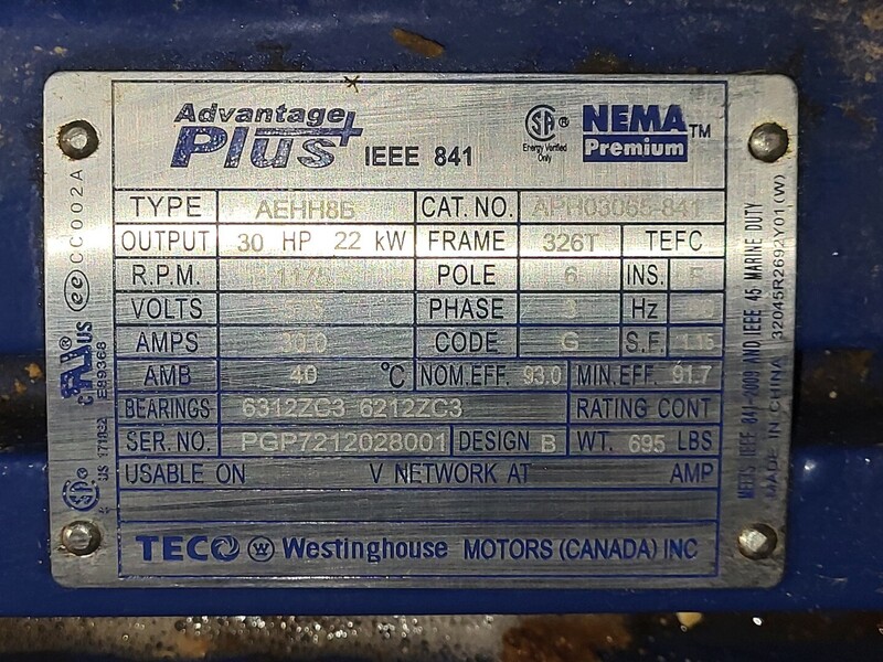 Summit Pump #2175S, Heavy-Duty Stock/Process Pump, 30 HP, 1175 RPM, 575 V - Image 6