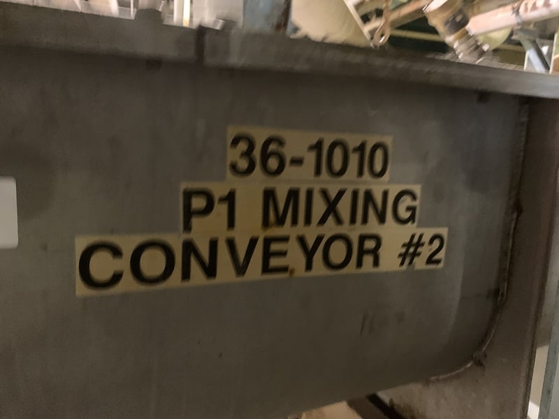 Stainless Steel Mixing Conveyor, 14' 7" L Flow Section, 16" x 16" Inspection Door, 12" Ventilation Nozzle - Image 2