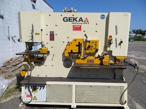 8" x 8" x 3/4" Geka #Hydracrop-165S, hydraulic ironworker, 165 ton, 20" throat, 20 HP - Image 1