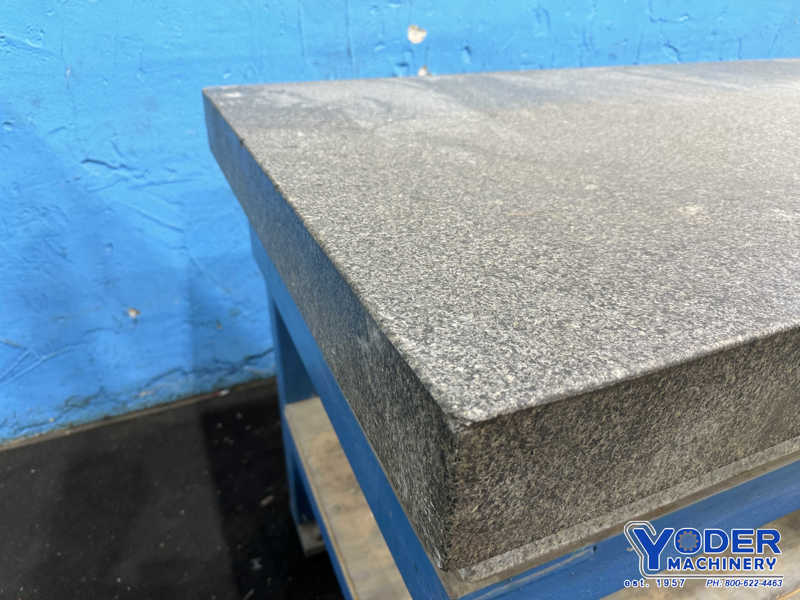 36" x 72" x 8-1/2" Challenge, granite surface plate with stand, grade B, gray color, 4 ledges - Image 3