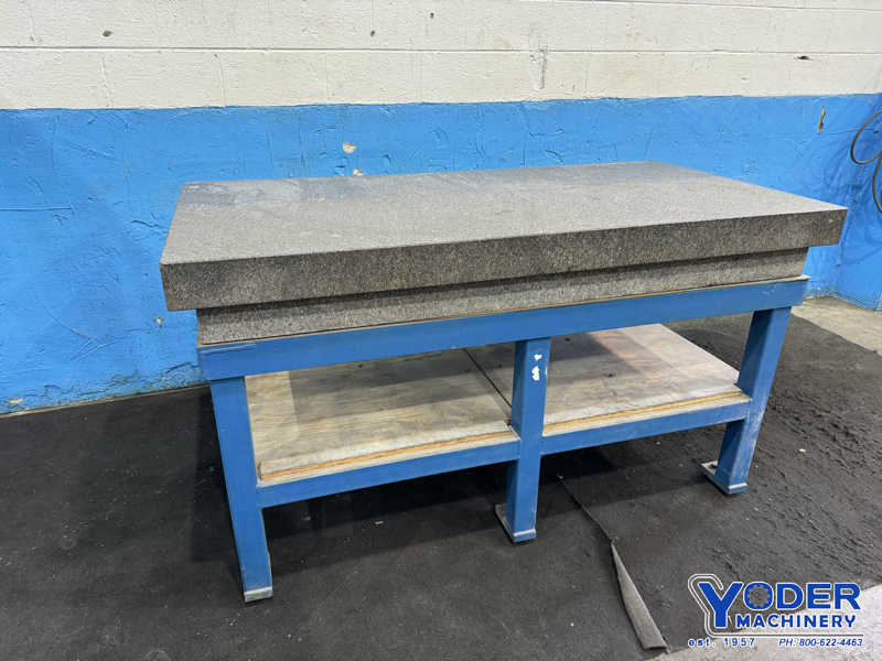 36" x 72" x 8-1/2" Challenge, granite surface plate with stand, grade B, gray color, 4 ledges - Image 4