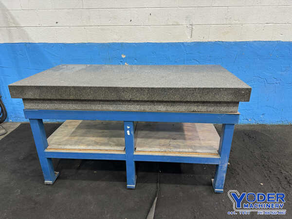 36" x 72" x 8-1/2" Challenge, granite surface plate with stand, grade B, gray color, 4 ledges - Image 7