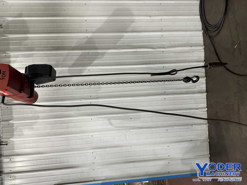 .5 Ton, Dayton #3Y873, electric chain hoist, 16' lifting height, pendant Control, chain box, 1/2 HP - Image 2