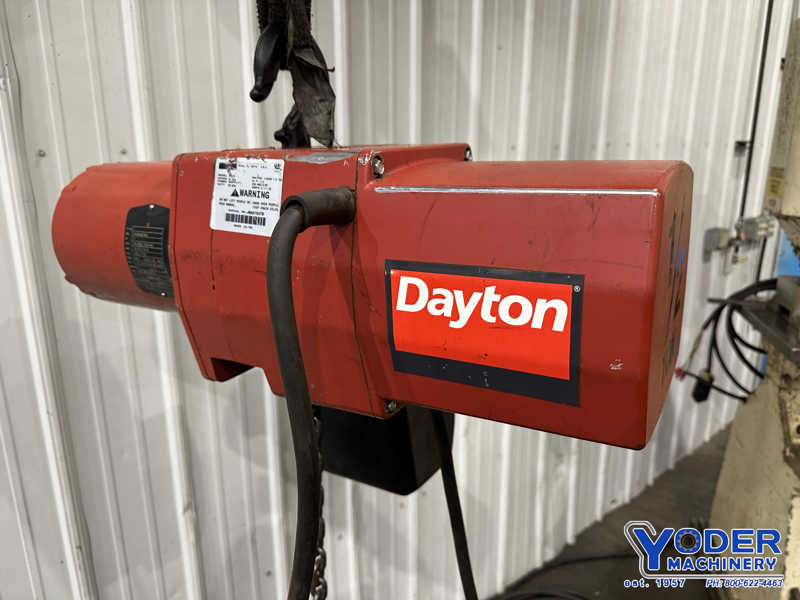 .5 Ton, Dayton #3Y873, electric chain hoist, 16' lifting height, pendant Control, chain box, 1/2 HP - Image 8