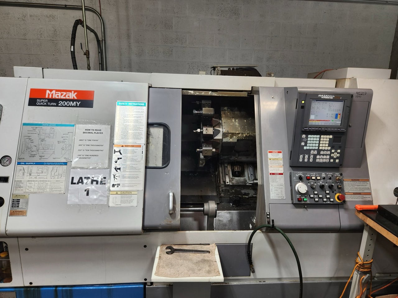 Mazak #Super-Quick-Turn-200MY, CNC Turning Center, 20.6" swing, 11.8" turning diameter, 8" chuck, 2"  bar - Image 2