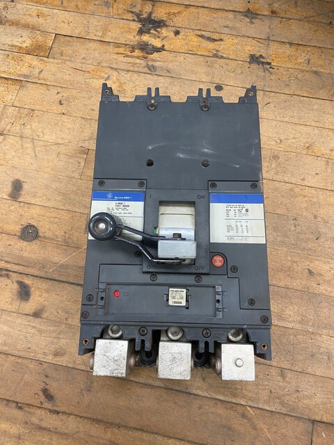 1200 Amps, General Electric, SKHA36AT1200, HI-Break Circuit Breaker, 600V 3P 3PH Plug SRP1200A 1000A - Image 1