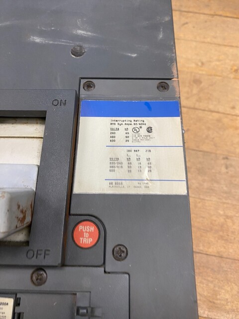 1200 Amps, General Electric, SKHA36AT1200, HI-Break Circuit Breaker, 600V 3P 3PH Plug SRP1200A 1000A - Image 3