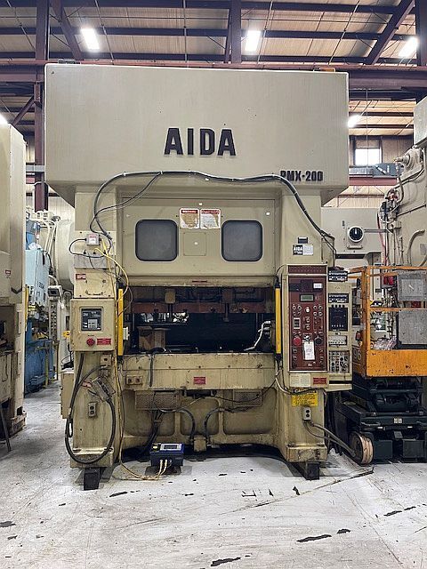 220 Ton, Aida #PMX-L2-200(1), straight side double crank, 7.8" stroke, 19.6" Shut Height, 3.93" adj., 40-80 - Image 1