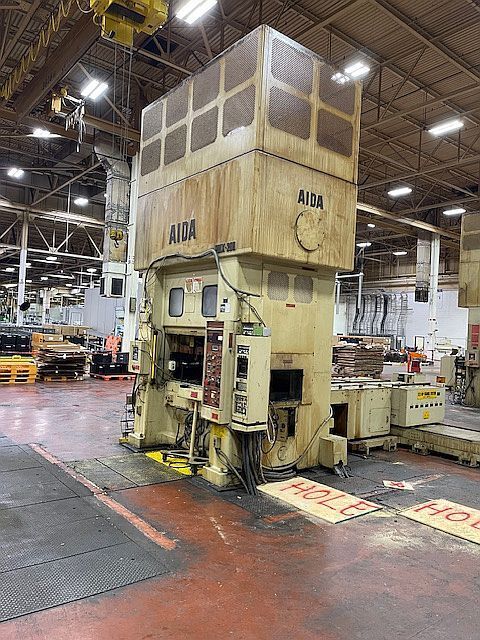 220 Ton, Aida #PMX-L2-200(1), straight side double crank, 7.8" stroke, 19.6" Shut Height, 3.93" adj., 40-80 - Image 5