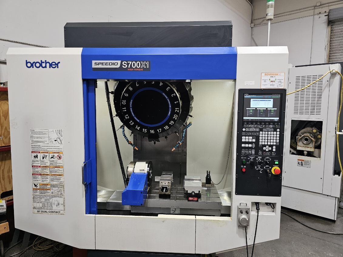 Brother #Speedio-S700X1, drill & tap, 21 ATC, 27.6" X, 15.7" Y, 11.8" Z, 10k RPM, BT30, 13.5 HP, 4-Axis - Image 1