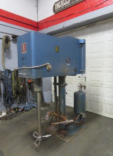 Dantco, bow-tie mixer, mechanical vari-speed, 15 HP explosion proof motor, floor mount, air over oil lift - Image 1