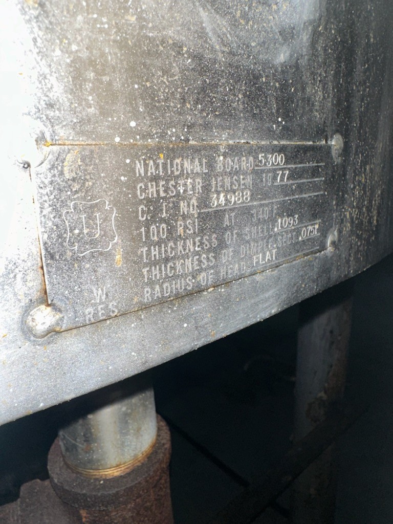 500 gallon Chester Jensen, cooker cooler mixer triple agitation & scrape surface, 1977 - Image 8
