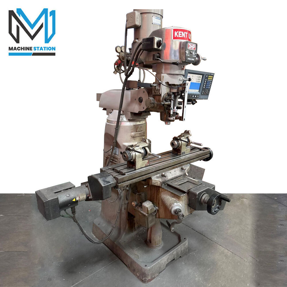 Kent #KTM-3VS, CNC vertical mill, 9" x42" tbl., 3 HP, R-8, 35" X, 12" Y, 15" Z, variable speed, Acu-Rite - Image 2