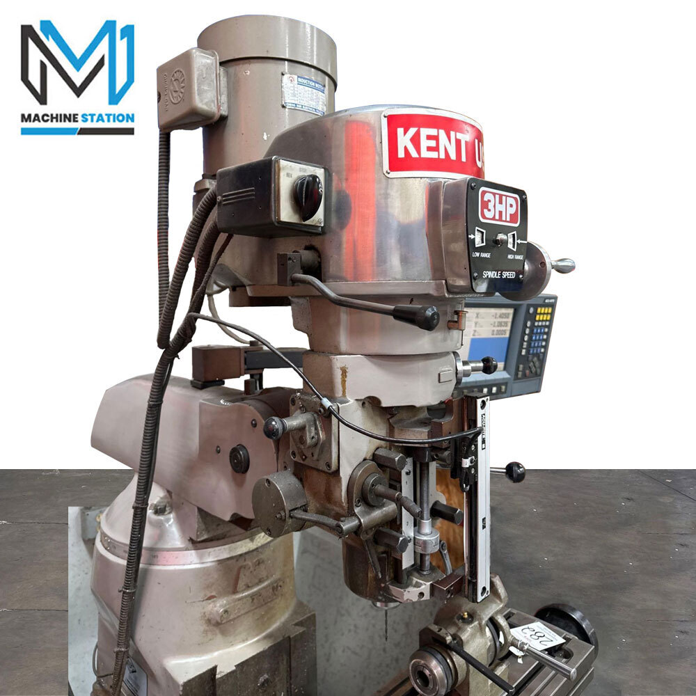 Kent #KTM-3VS, CNC vertical mill, 9" x42" tbl., 3 HP, R-8, 35" X, 12" Y, 15" Z, variable speed, Acu-Rite - Image 5