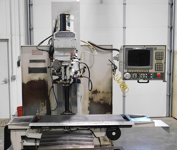 Milltronics #MB-20A, 16" x 54" table, 40" X, 20" Y, 24" Z, 60-4000 RPM, #40, 7.5 HP, Centurian VI, power draw - Image 1