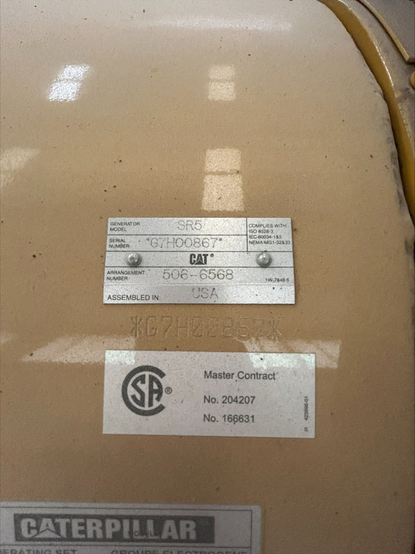 2250 KW, 1800 RPM, Caterpillar #SR5, diesel generator end, 277/480 Volts, 3-phase, sound attenuated enclosure - Image 2