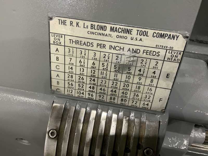 36" x 144" LeBlond #Regal, raised bed engine lathe, 28" swing over cross slide, 4-jaw 18" chuck, 20 HP - Image 8
