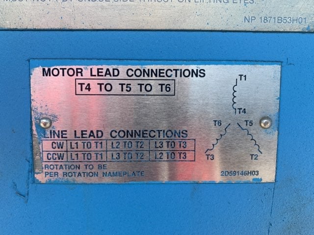 2000 HP 1800 RPM Westinghouse, Frame 5010, WPISB, 4000 Volts - Image 2