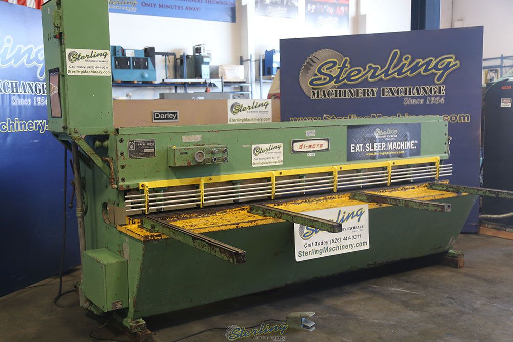 10 gauge x 10' DiAcro, hydraulic shear, 13 holddowns, 14" throat, front operated power back gauge w/ - Image 3