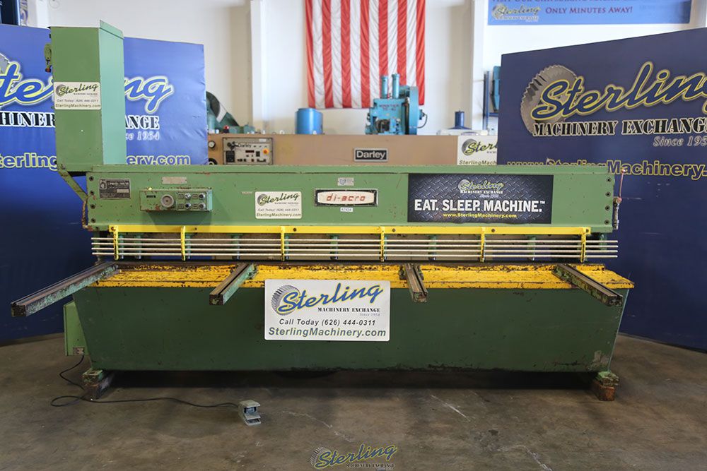 10 gauge x 10' DiAcro, hydraulic shear, 13 holddowns, 14" throat, front operated power back gauge w/ - Image 4