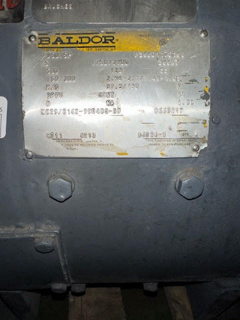 75 HP 1750/2100 RPM Baldor, Frame 366AT, 150 VA, 209 VF, Direct Curent, refurbished - Image 1