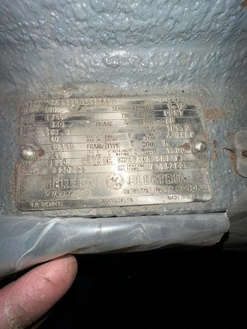 150 HP 3575 RPM GE, Fr. 445TS, 460 Volts, Squirrel Cage, Refurb - Image 1