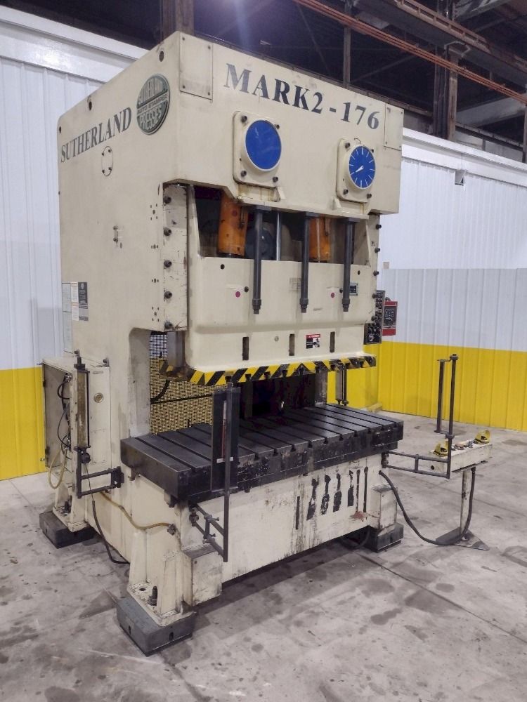 160 Ton, Sutherland #FTP-160, Gap Press, 7.87" stroke, 3.93" slide adj, 30-50 SPM, 20 HP, 2000, FTP-160 - Image 3