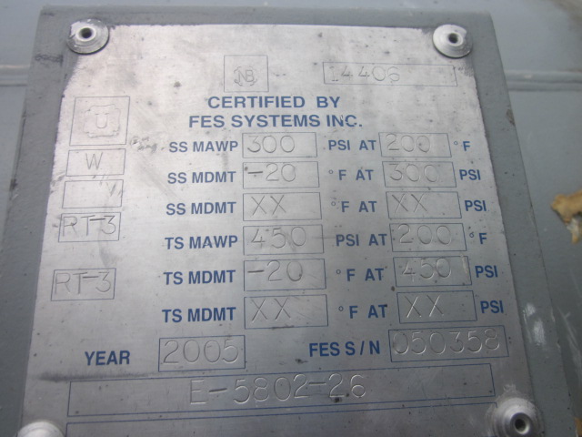 6964 sq.ft., 300 psi shell, 450 psi tube, Gea-Fes, heat exchanger, 200°F shell, 200°F tube, 2005 - Image 6