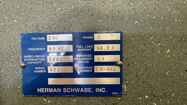 115 Ton, Schwabe #SR-115, hydraulic press, dual shuttle, 8" stroke, 32" x 64" bed - Image 10