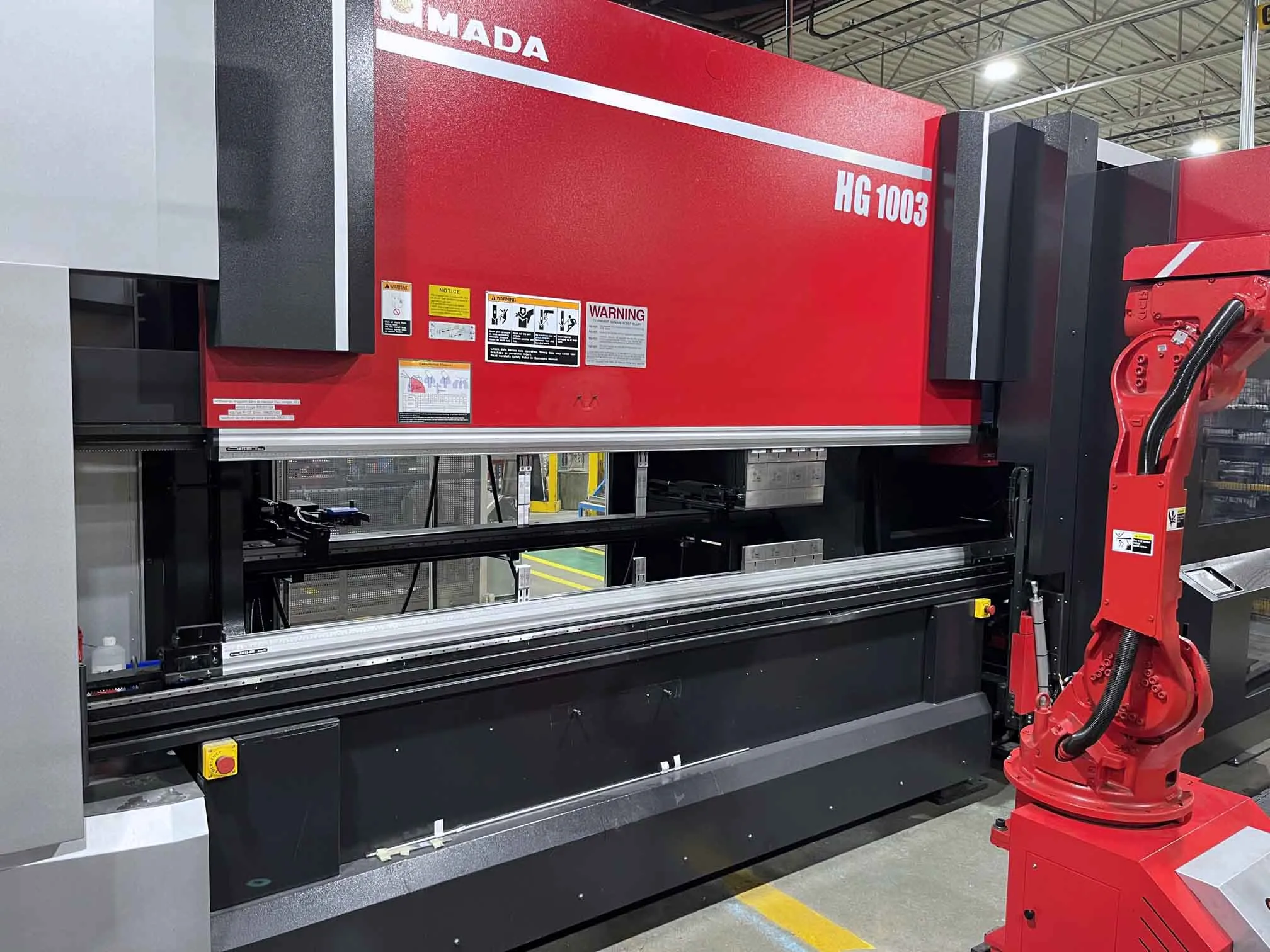 100 Ton, Amada #HG1003ARS, press brake, 10' overall, 106.3" between housing, 9.8" stroke, 17.7" throat, 23.5" - Image 5