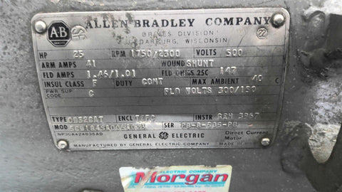 25 HP 1750/2300 RPM Allen-Bradley 5CD184SA005A023, Frame CD328AT, 4P, TEFC, 500 VA - Image 2