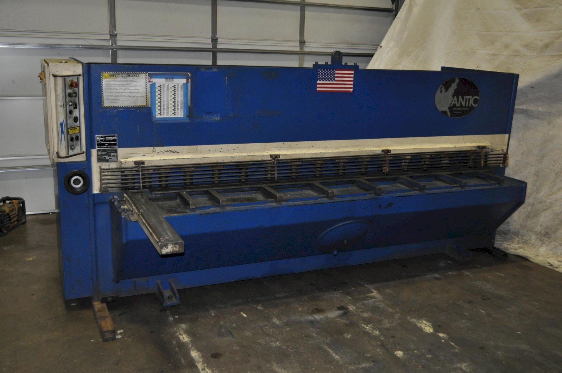 1/4" x 10' Atlantic #HOE-10-1/4, hydraulic shear, 30" front operated power back gauge, 39" squaring arm - Image 1