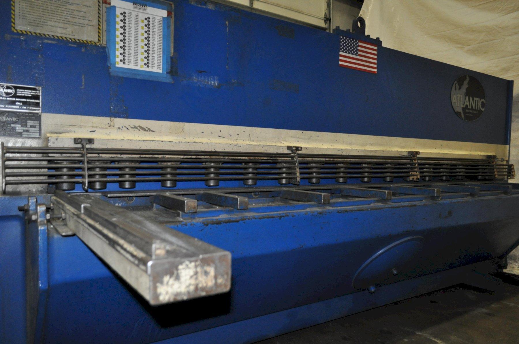 1/4" x 10' Atlantic #HOE-10-1/4, hydraulic shear, 30" front operated power back gauge, 39" squaring arm - Image 2