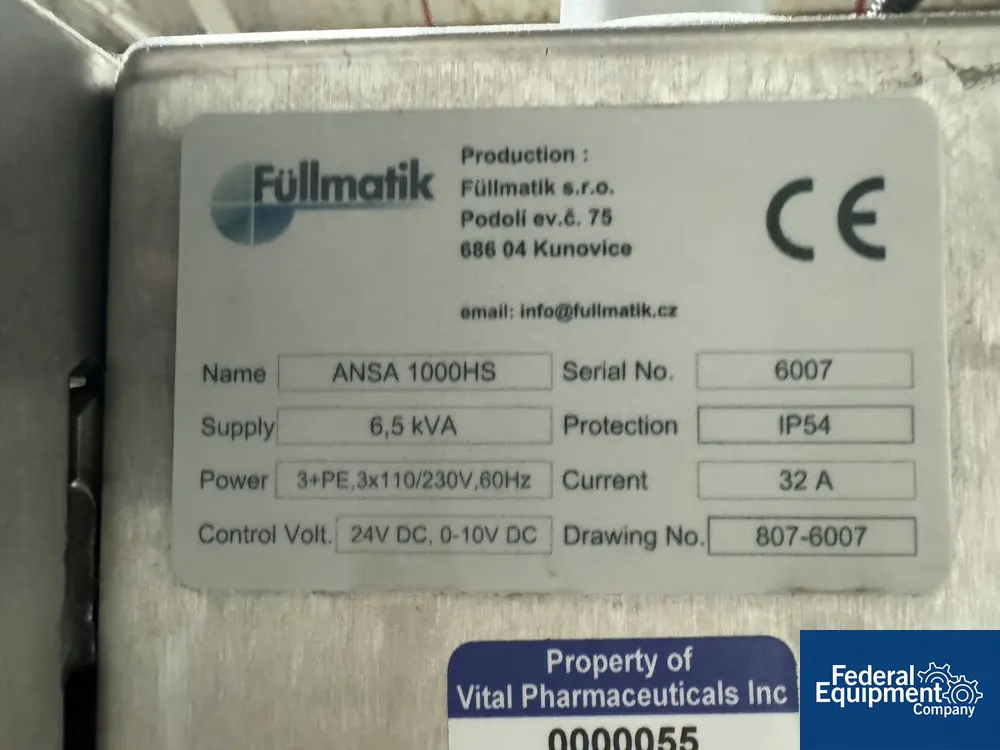 Fullmatik #AHSA-1000HS, Bottle Unscrambler, 230V. - Image 2