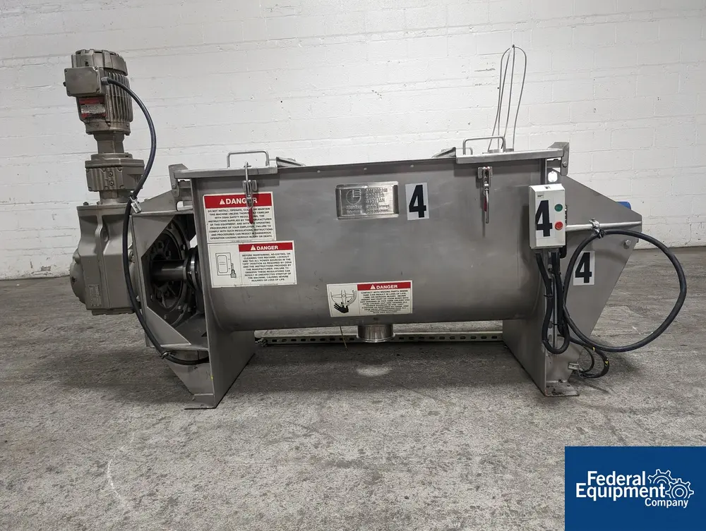 11 cu.ft. American Process #PRB-011, Paddle Ribbon Blender, 21" wide x 48" L, 7 HP, 2004 - Image 1