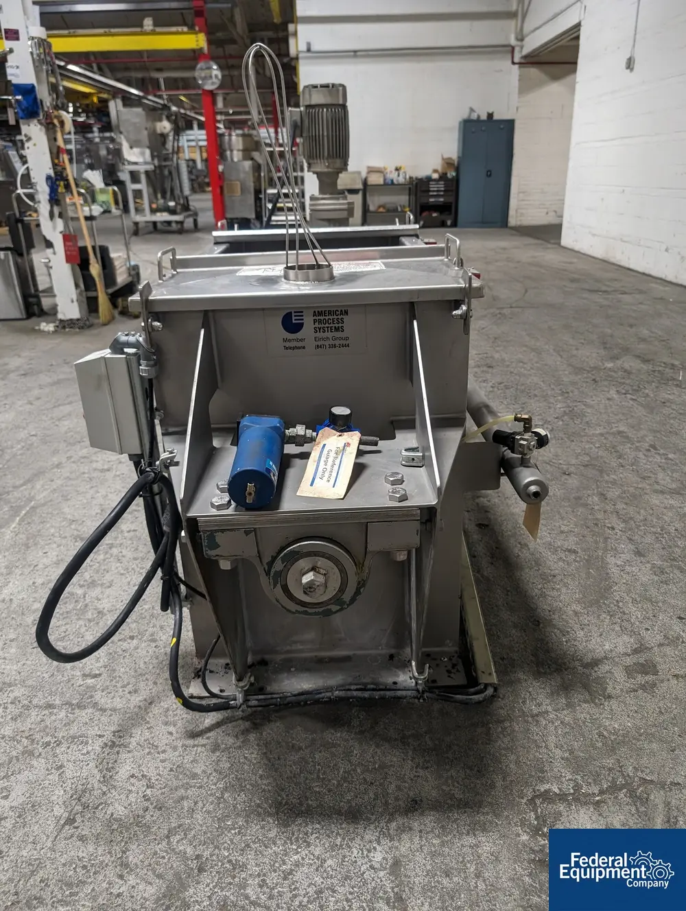 11 cu.ft. American Process #PRB-011, Paddle Ribbon Blender, 21" wide x 48" L, 7 HP, 2004 - Image 3