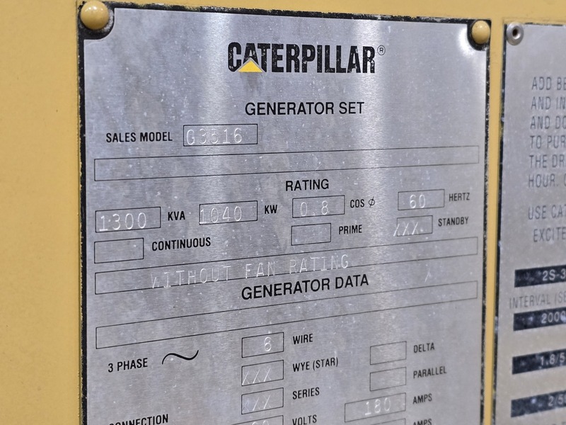900 KW Caterpillar #3508, standby diesel generator set, 4160 Volts - Image 3