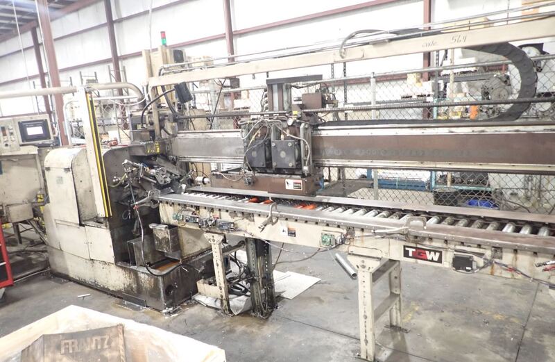 3" Modern #3K-LH, automatic pipe-tube-bar cut-off lathe, updated Allen Bradley Panel View 550 PLC controls - Image 1