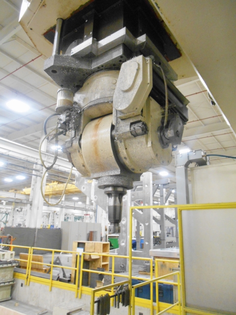Rambaudi, 5" Axis vertical double column traveling gantry bridge mill w/nutatin spindle - Image 7
