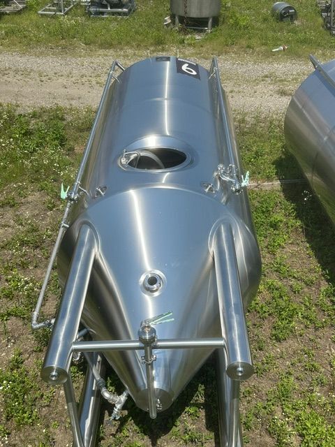 750 gallon 304 Stainless Steel fermenter tank, 4' dia. x 8' straight side, cone bottom, dished top, 2019 - Image 6