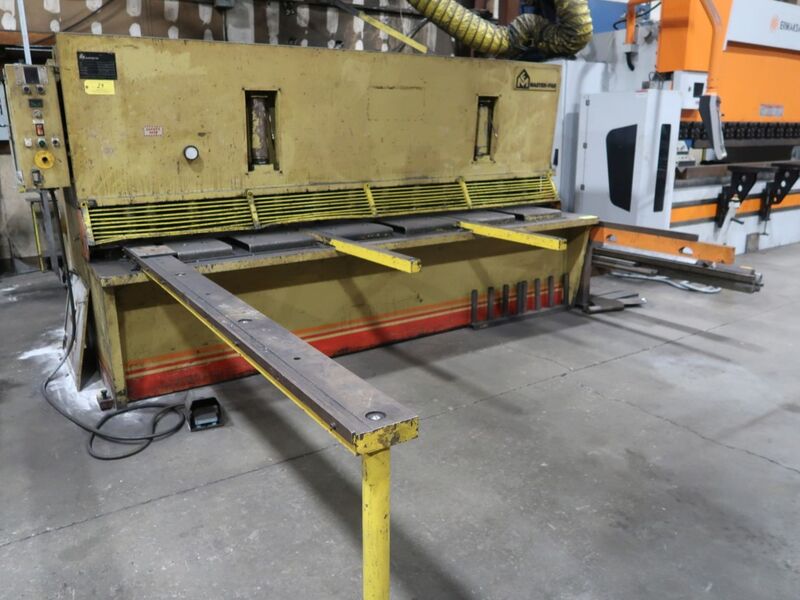 1/2" x 10' Masterfab, hydraulic power squaring shear, front operated power back gauge, 8' squaring arm, (2) - Image 2